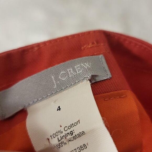J.Crew Pink Cotton Lined Midi  Skirt Size 4 - Picture 4 of 6